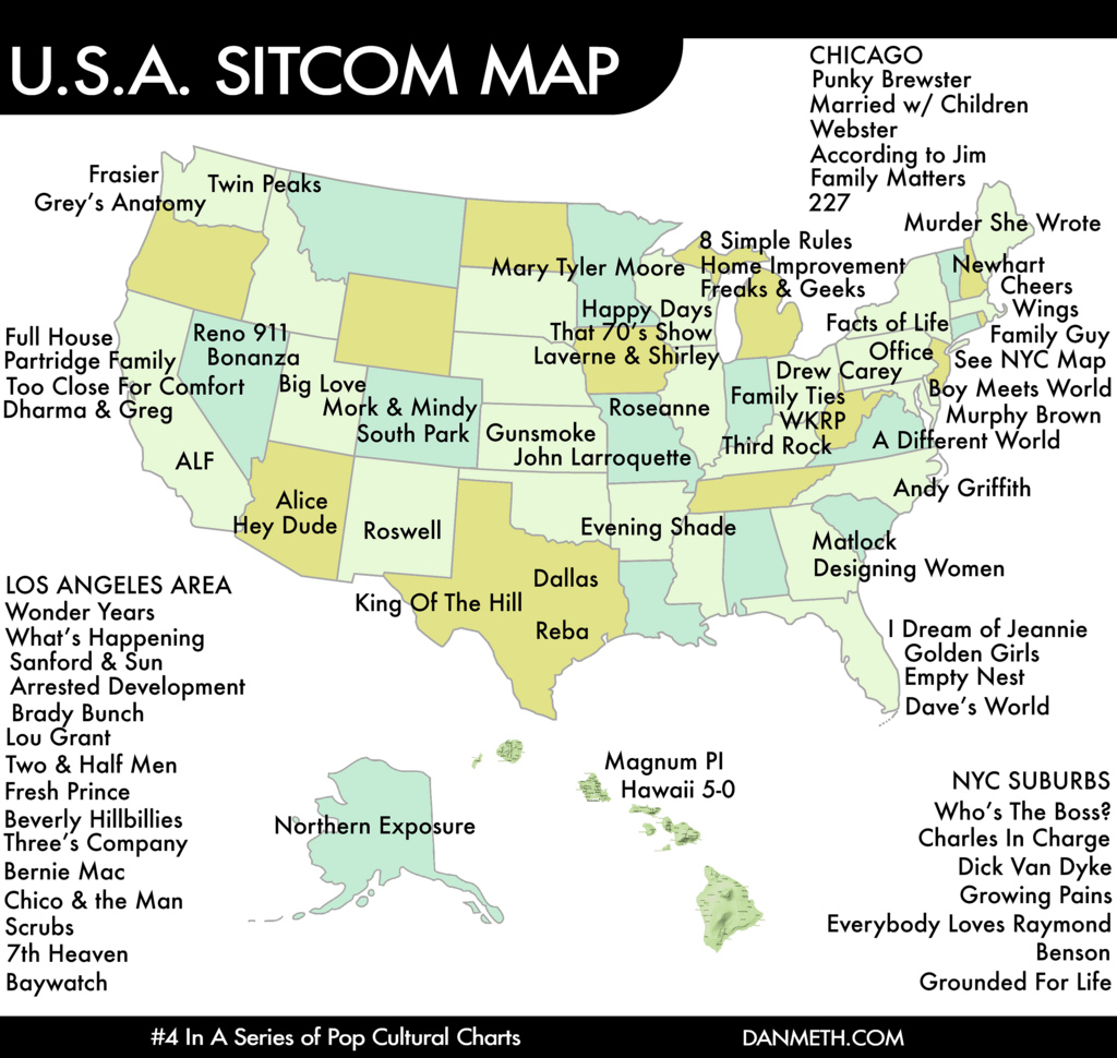 US Sitcom map